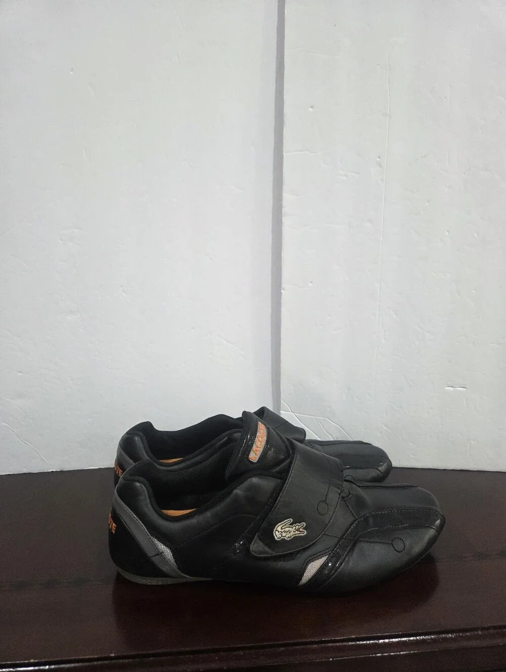 Lacoste Men's Black Velcro Athletic Shoes Sz.10